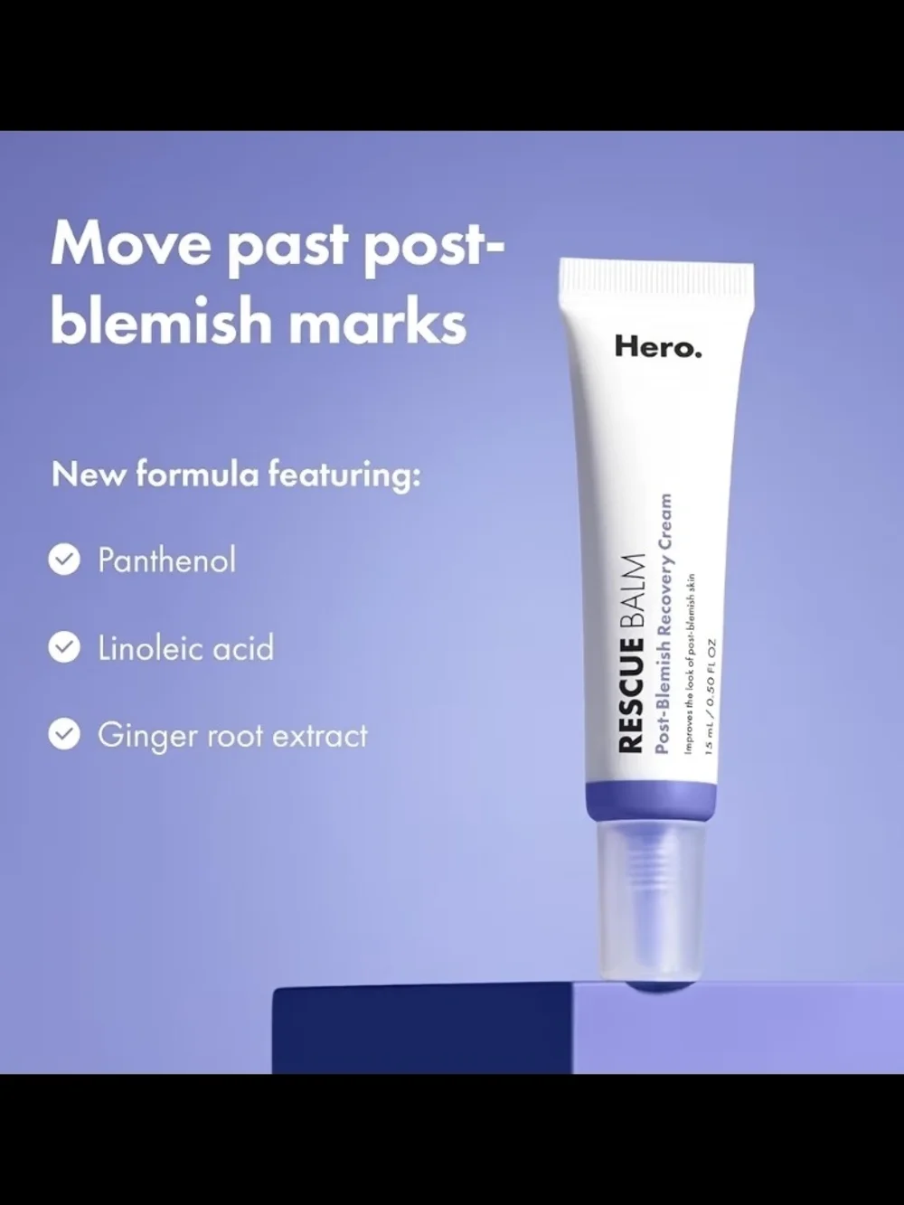 Hero Rescue Balm Original Post-Blemish Recovery Cream - 0.5fl Oz BNIB